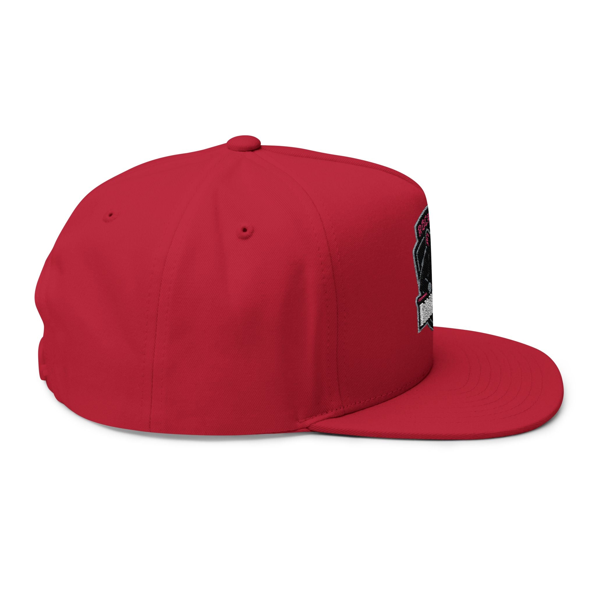 Flat Bill Cap — Rockford Rink Rats Embroidered Hockey Hat