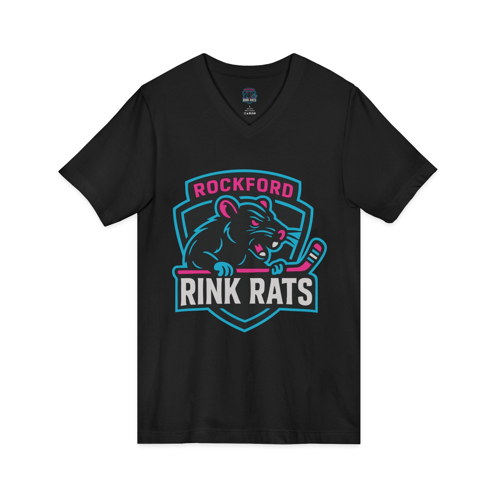 Rockford Rink Rats Tee — Rockford Rink Rats Team Logo V‑Neck