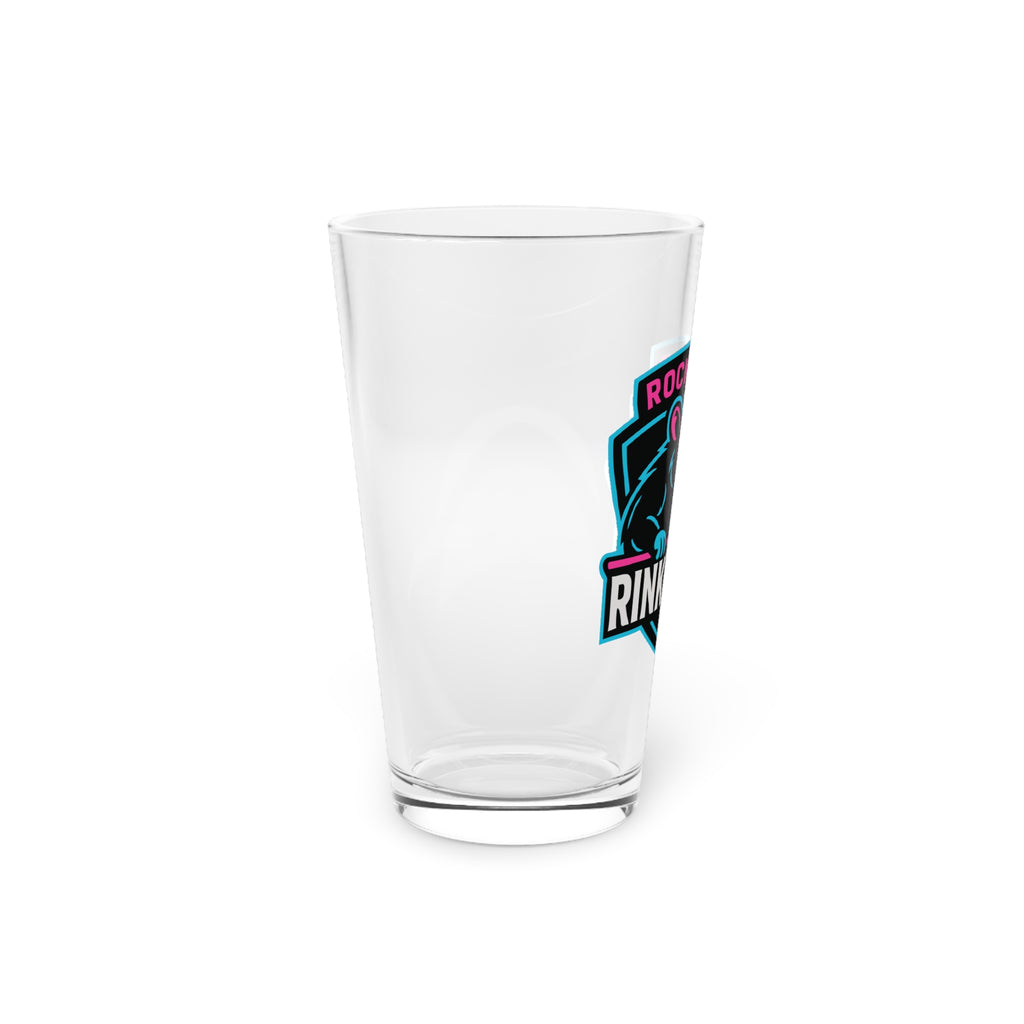Pint Glass - Rockford Rink Rats Hockey Team Logo 16oz