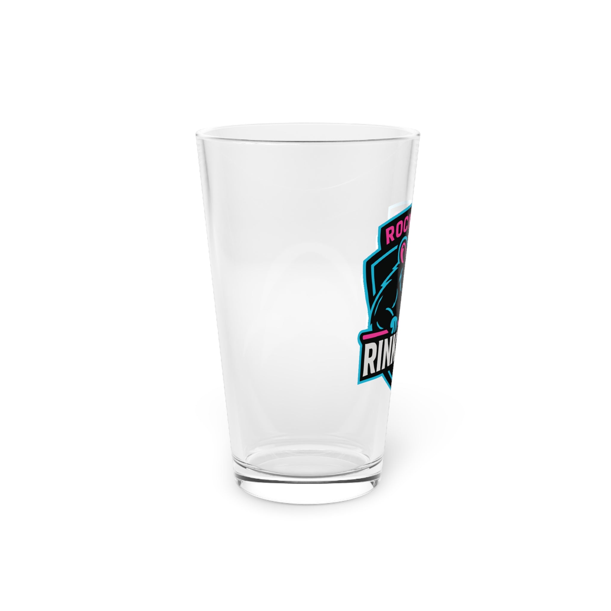 Pint Glass - Rockford Rink Rats Hockey Team Logo 16oz