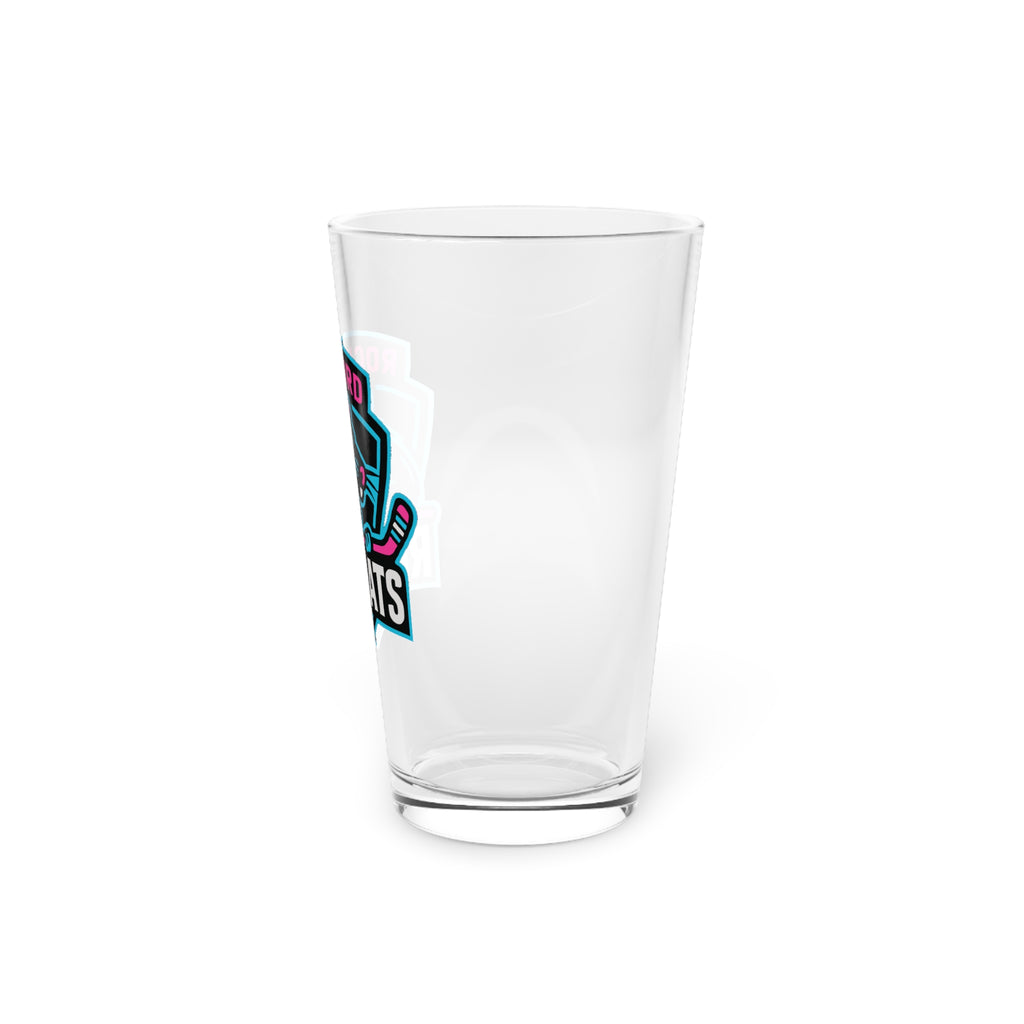 Pint Glass - Rockford Rink Rats Hockey Team Logo 16oz