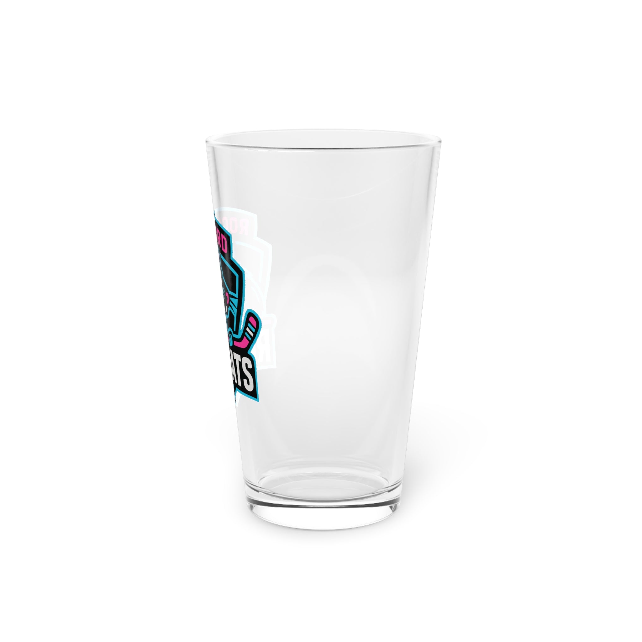 Pint Glass - Rockford Rink Rats Hockey Team Logo 16oz
