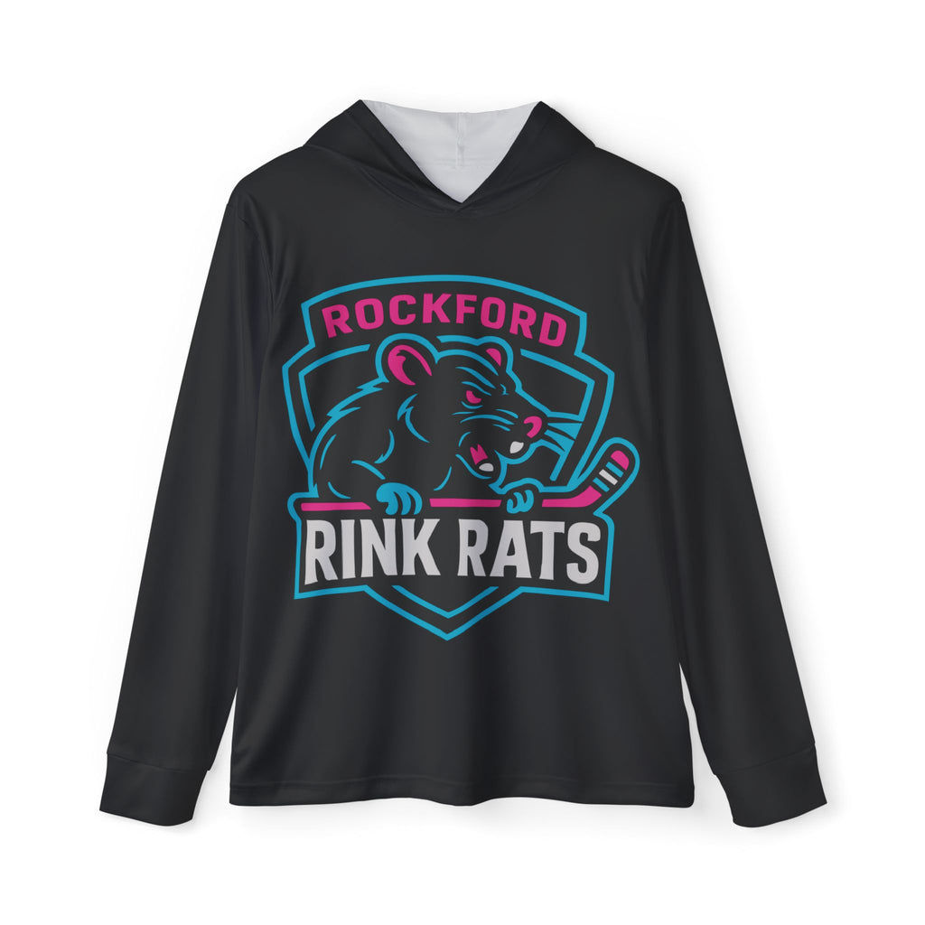 Rink Rats Hockey Hoodie — Rockford Team Logo Warmup Pullover