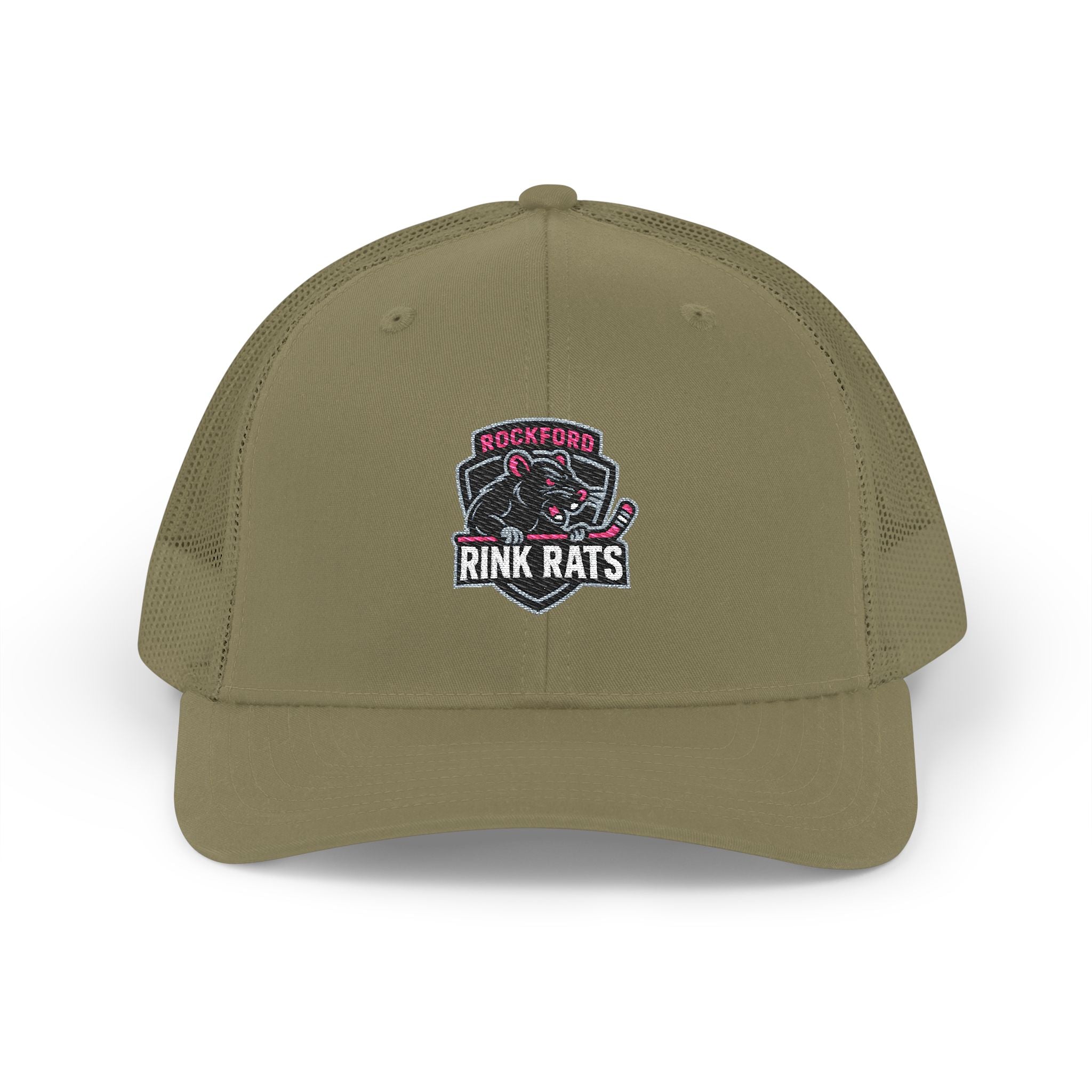 Rink Rats Hockey Trucker Cap — Embroidered Snapback Mesh Hat