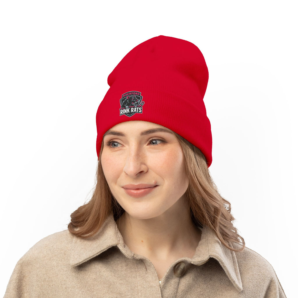 Embroidered Rink Rats Knit Beanie