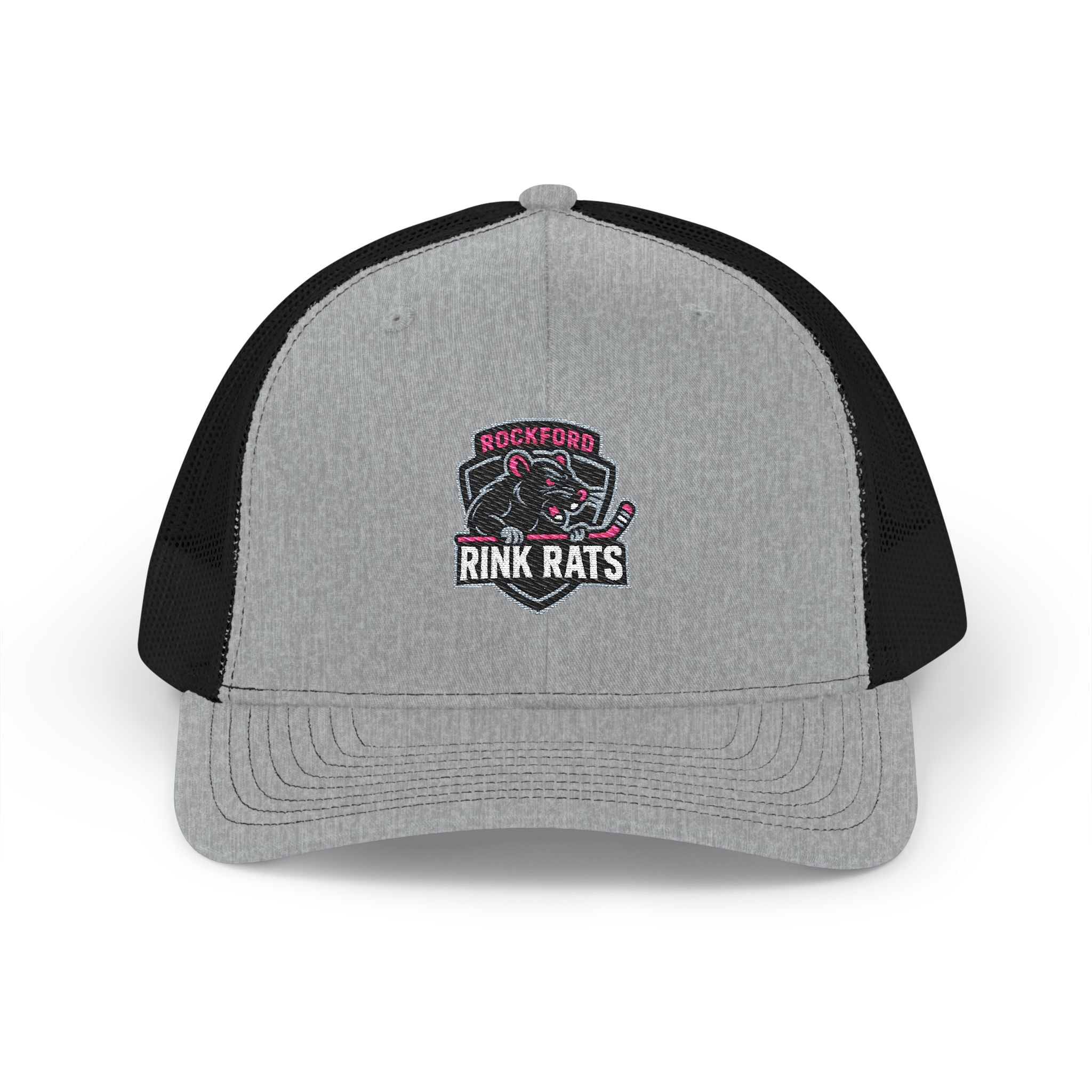 Rink Rats Hockey Trucker Cap — Embroidered Snapback Mesh Hat