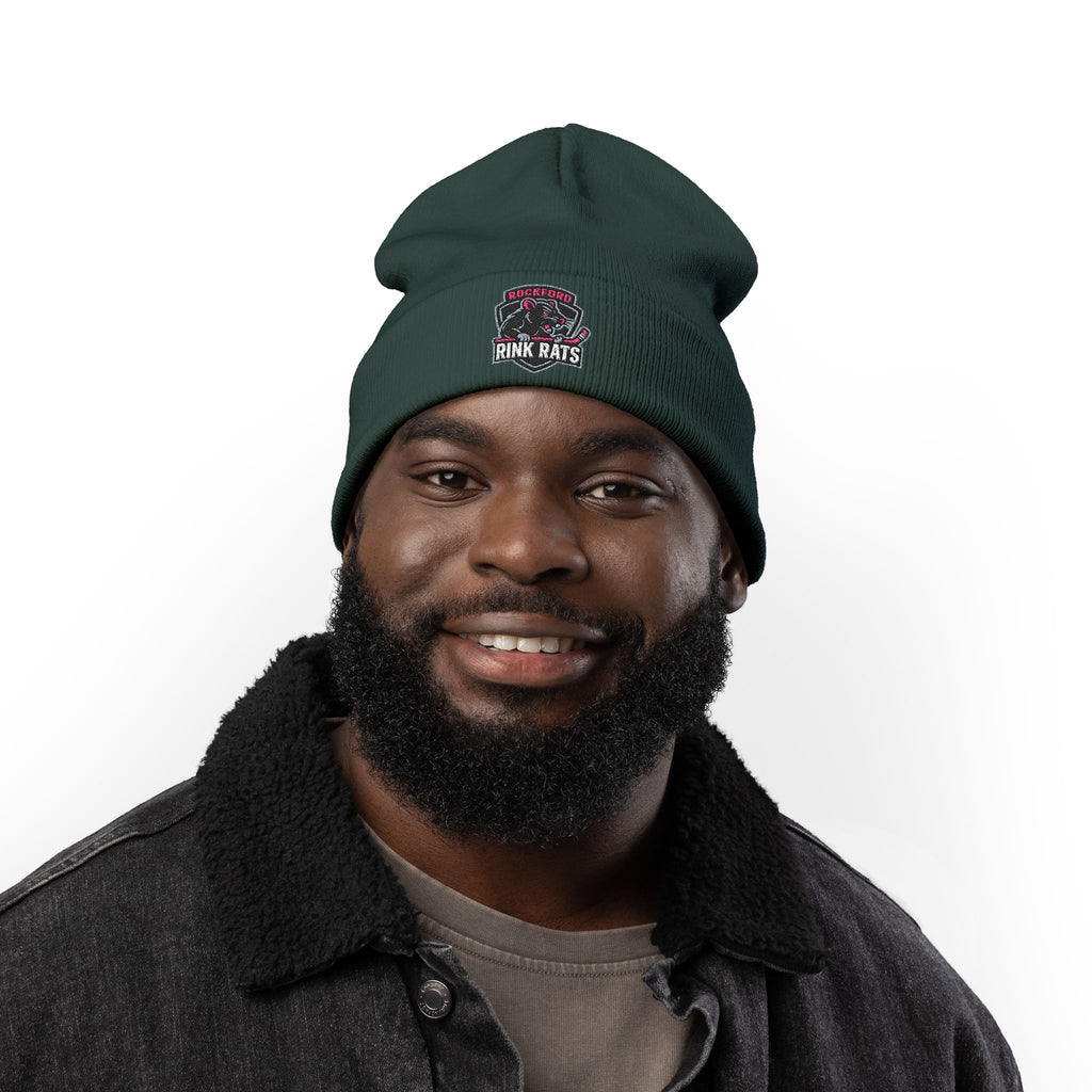 Embroidered Rink Rats Knit Beanie