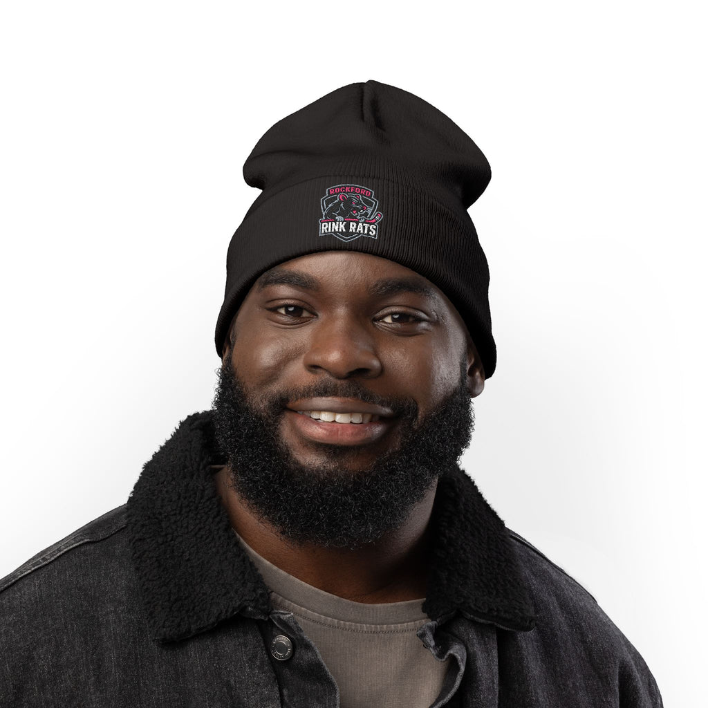 Embroidered Rink Rats Knit Beanie