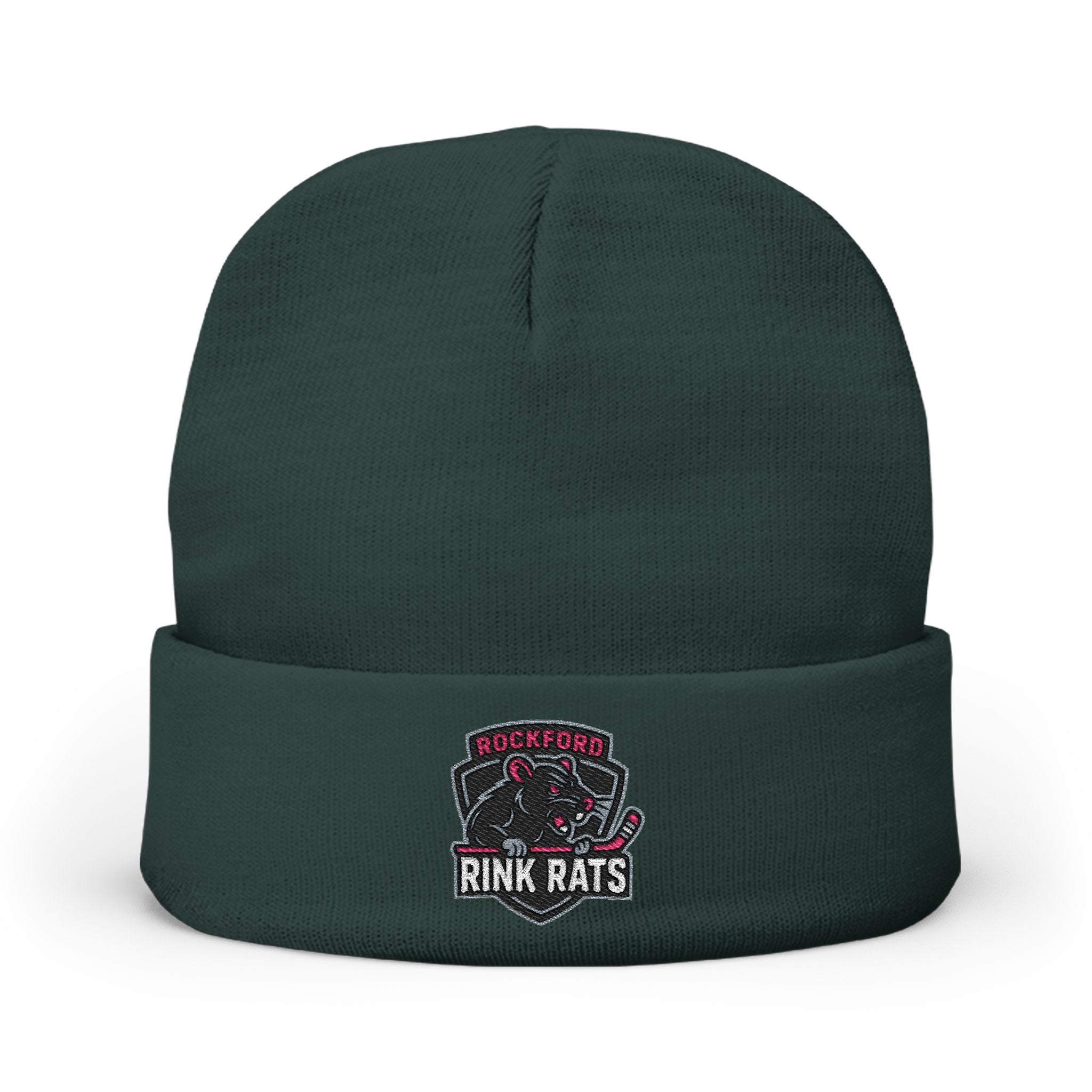 Embroidered Rink Rats Knit Beanie