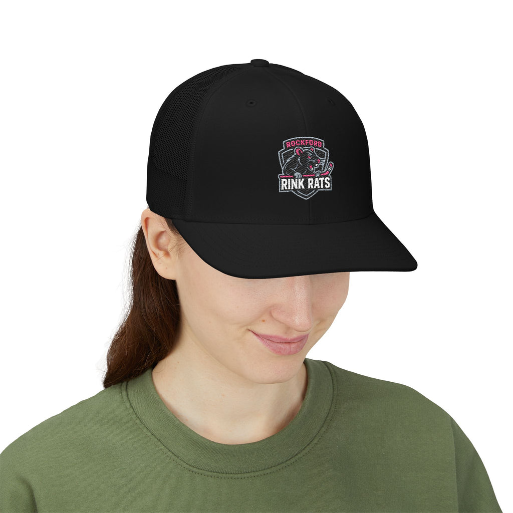 Rink Rats Hockey Trucker Cap — Embroidered Snapback Mesh Hat