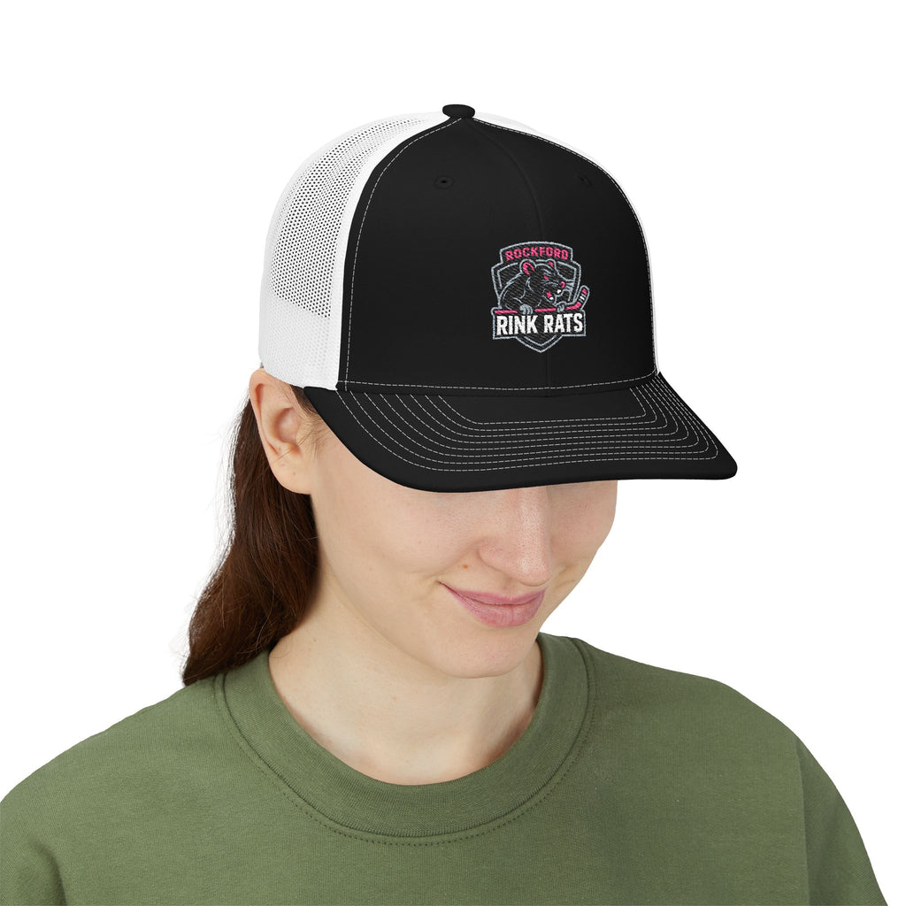 Rink Rats Hockey Trucker Cap — Embroidered Snapback Mesh Hat