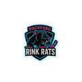 Rink Rats Hockey Magnet — Rockford Team Logo Custom Shape Refrigerator Magnet