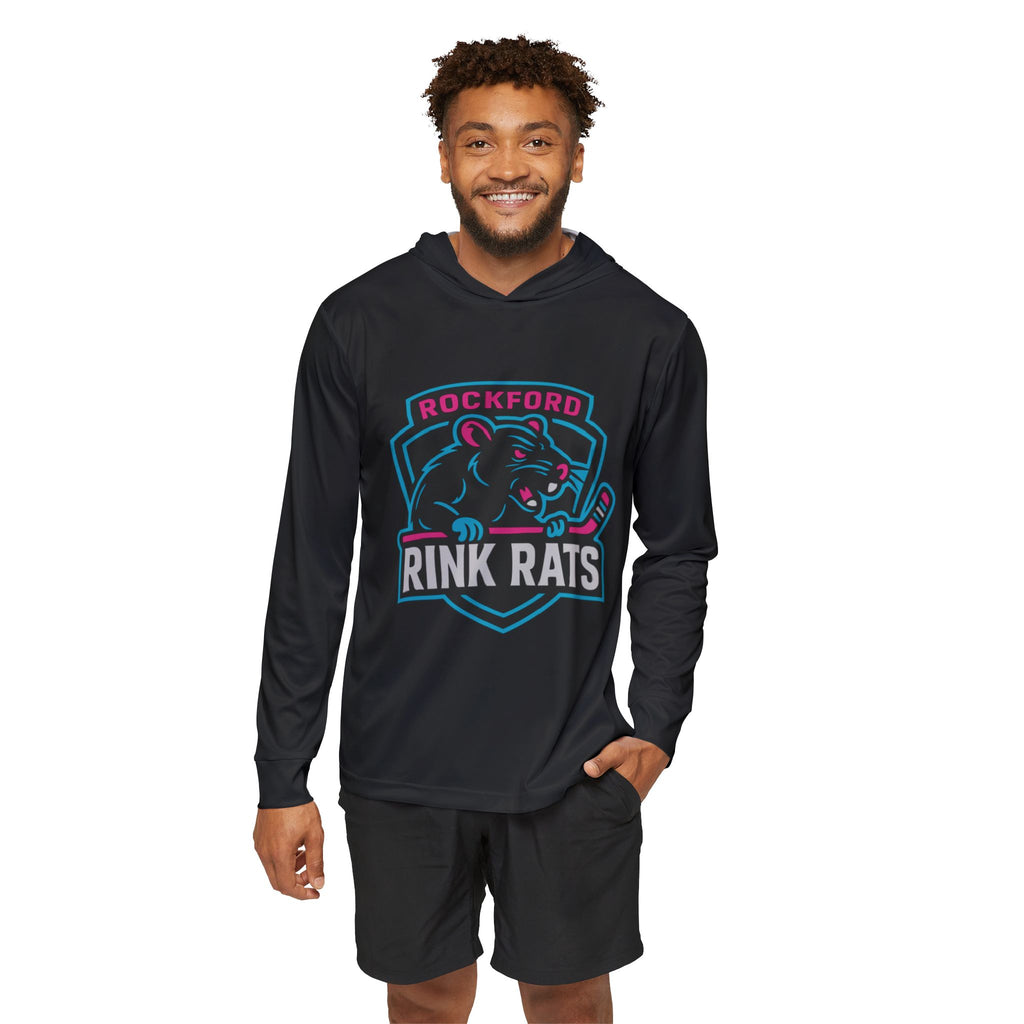 Rink Rats Hockey Hoodie — Rockford Team Logo Warmup Pullover