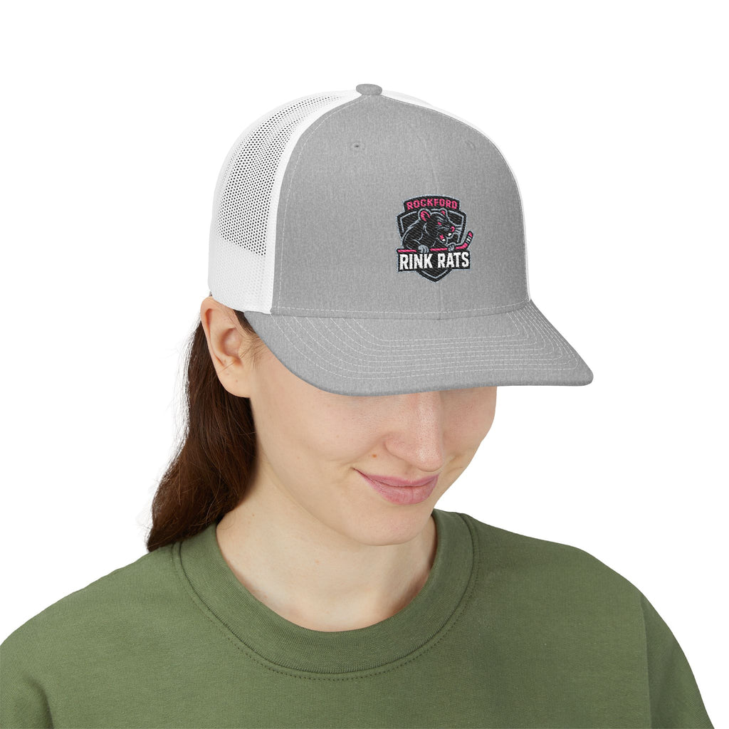 Rink Rats Hockey Trucker Cap — Embroidered Snapback Mesh Hat