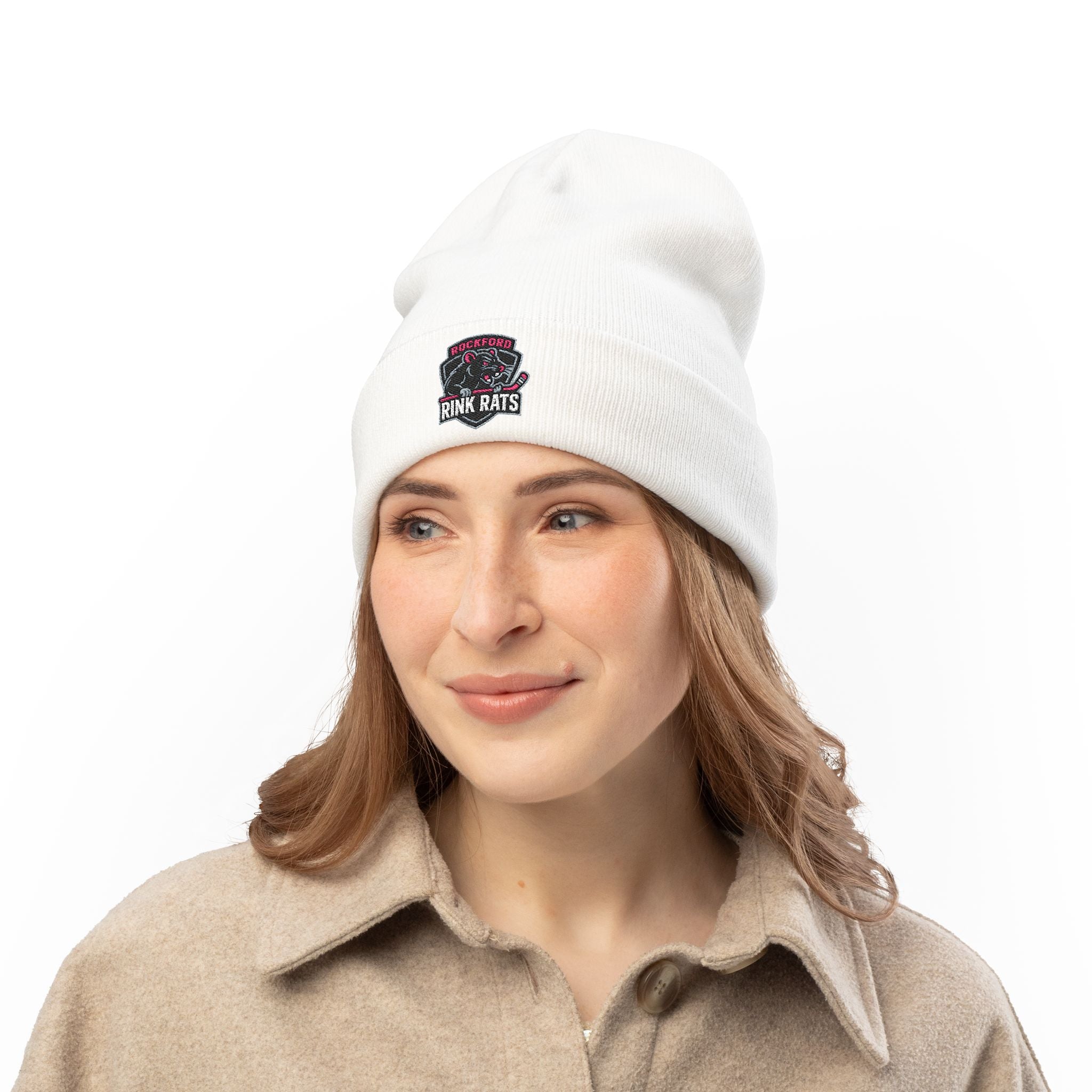 Embroidered Rink Rats Knit Beanie