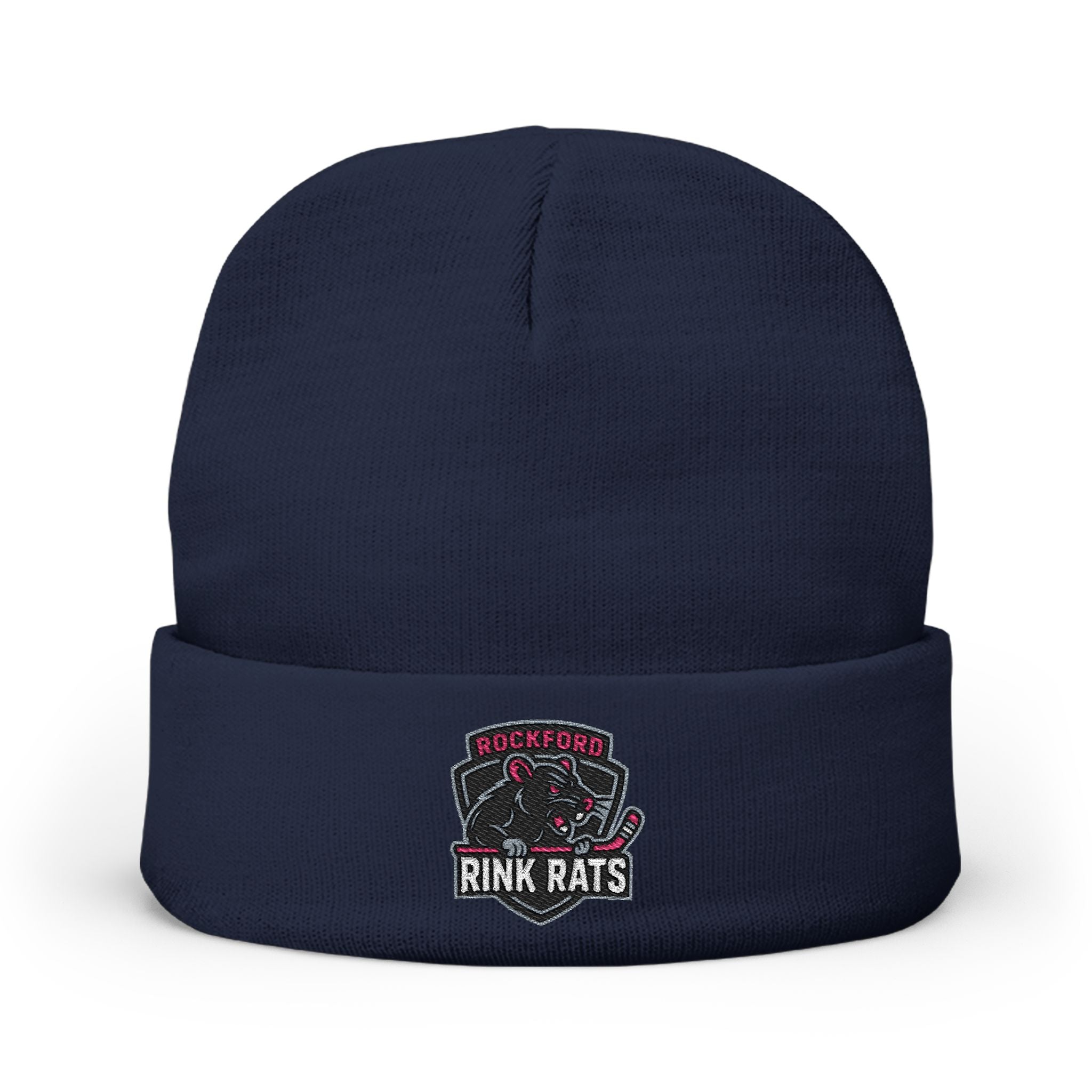 Embroidered Rink Rats Knit Beanie