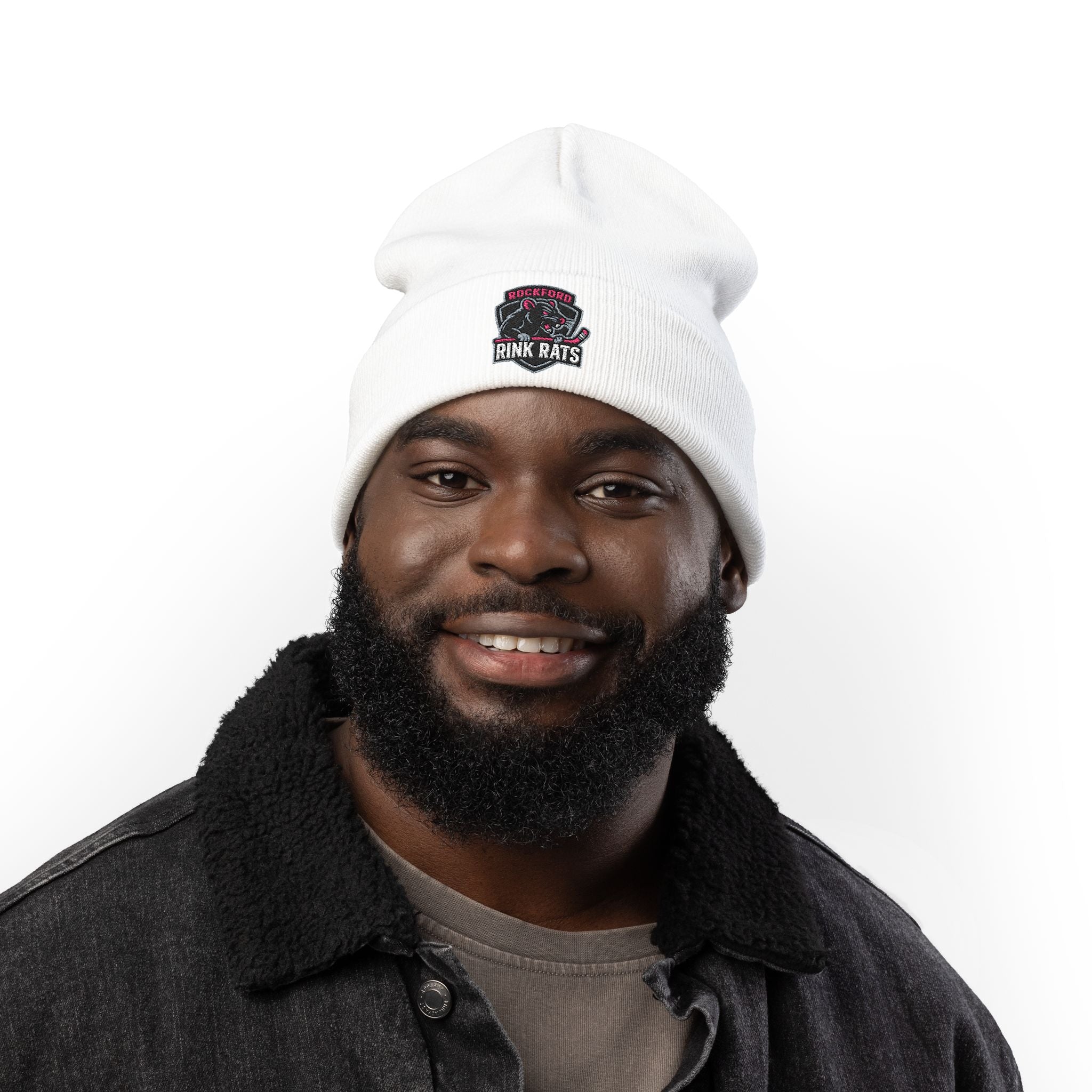 Embroidered Rink Rats Knit Beanie