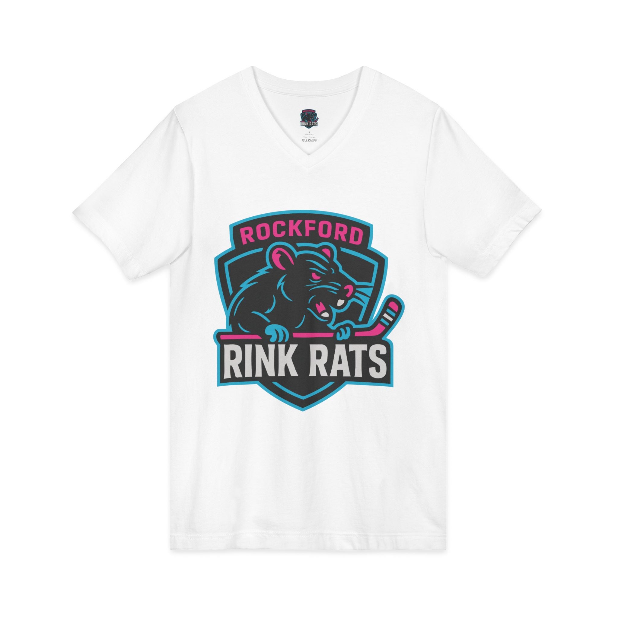 Rockford Rink Rats Tee — Rockford Rink Rats Team Logo V‑Neck