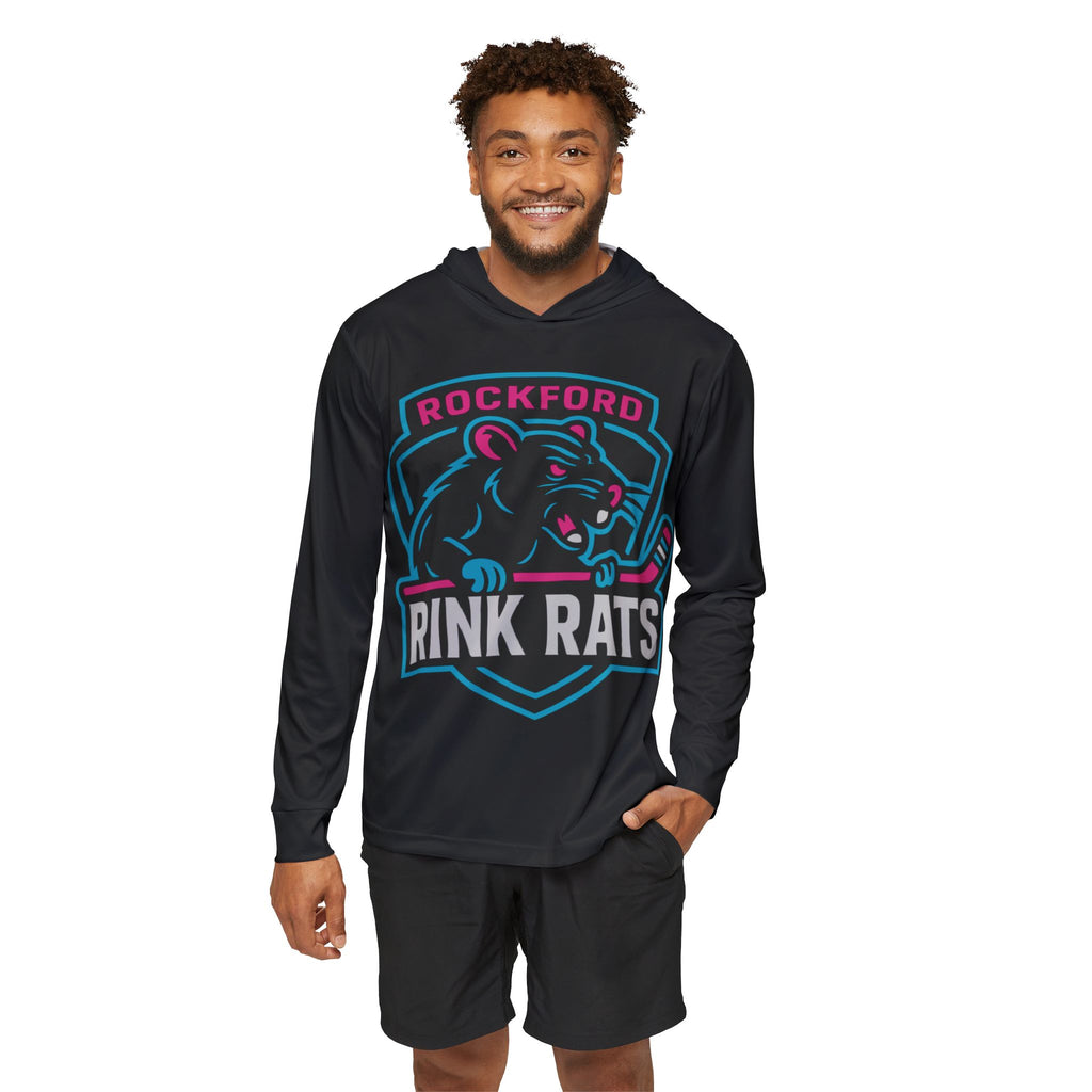 Rink Rats Hockey Hoodie — Rockford Team Logo Warmup Pullover