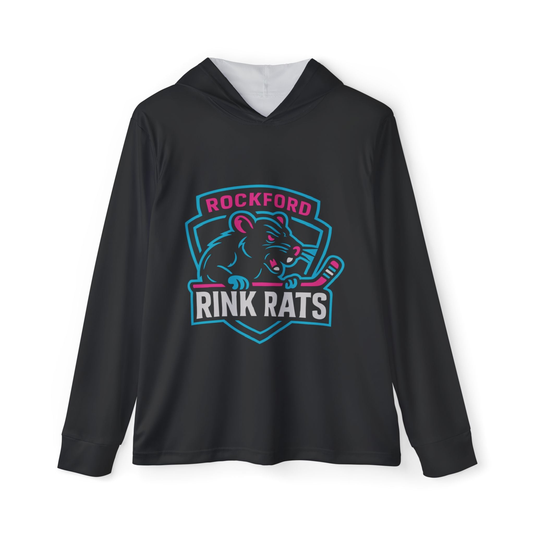 Rink Rats Hockey Hoodie — Rockford Team Logo Warmup Pullover