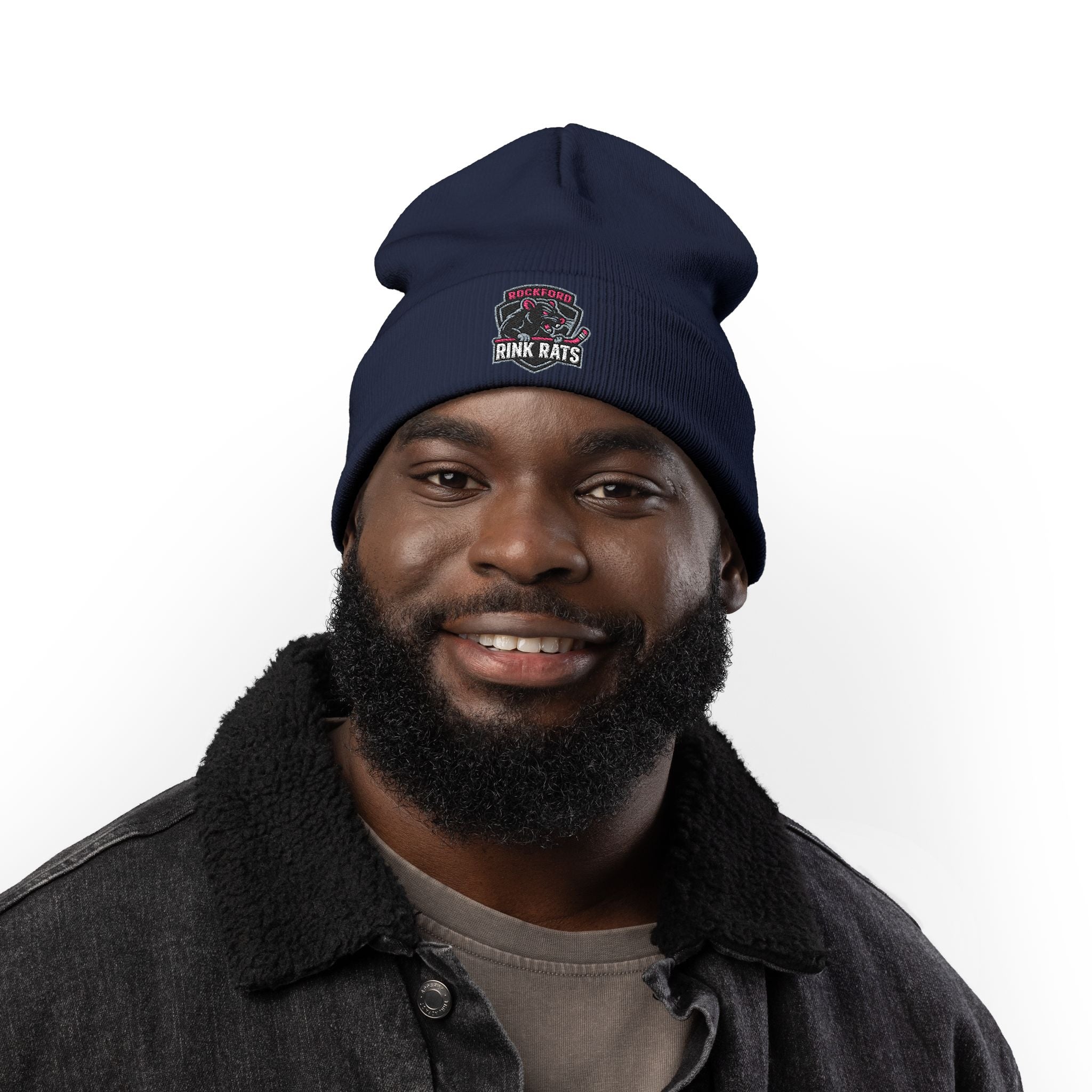 Embroidered Rink Rats Knit Beanie