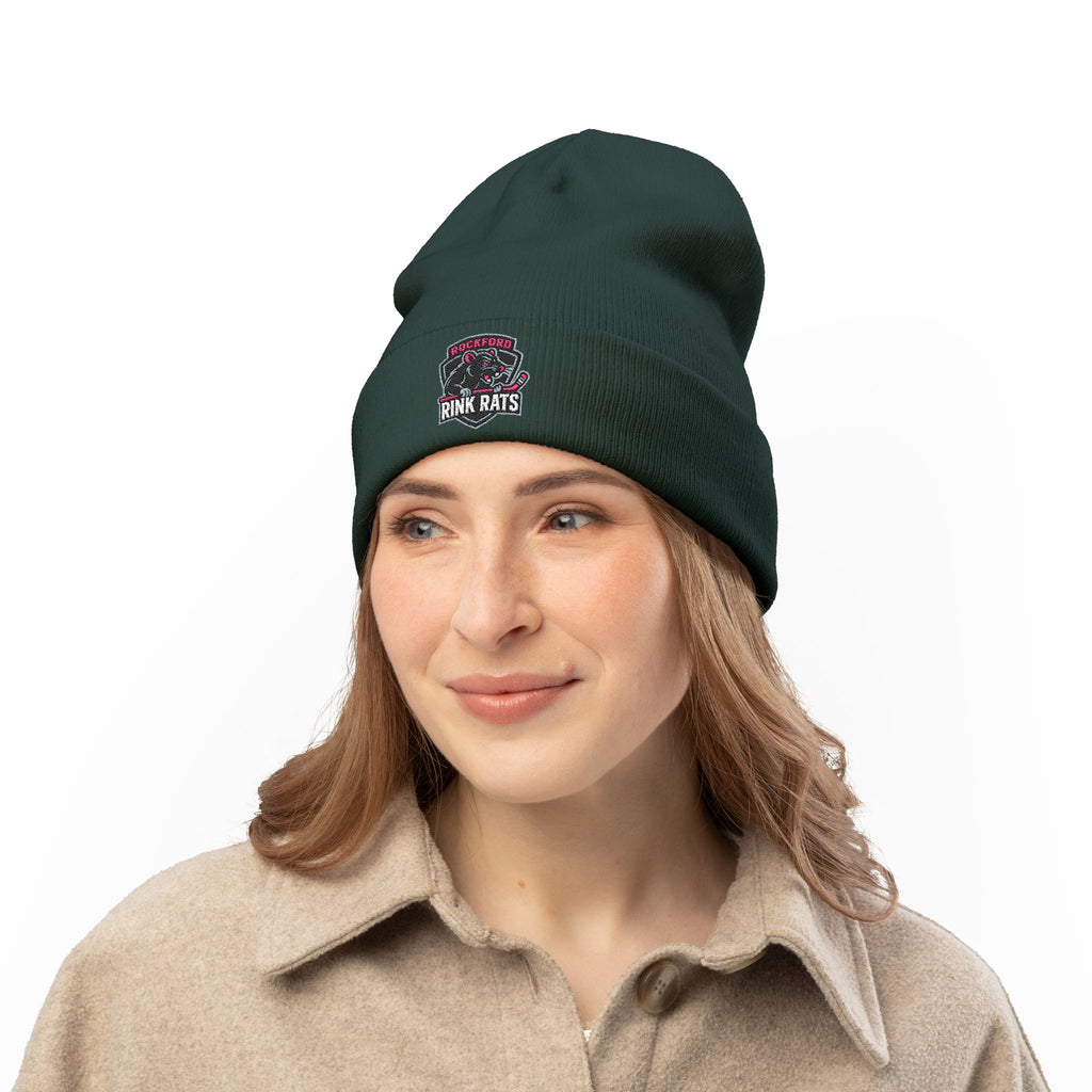 Embroidered Rink Rats Knit Beanie