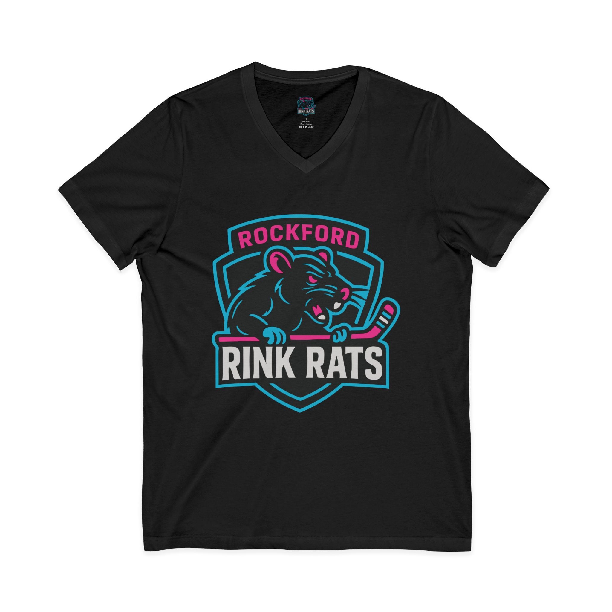 Rockford Rink Rats Tee — Rockford Rink Rats Team Logo V‑Neck