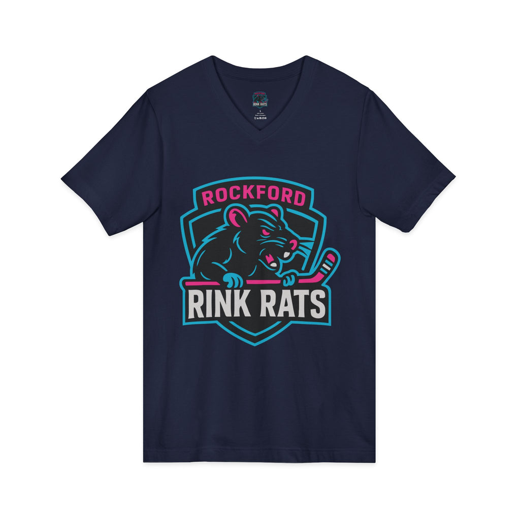 Rockford Rink Rats Tee — Rockford Rink Rats Team Logo V‑Neck